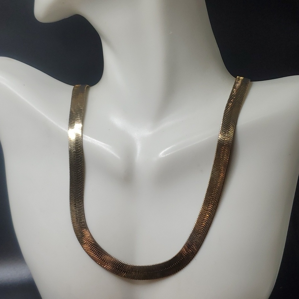 N3413 hip hop herringbone chain necklace